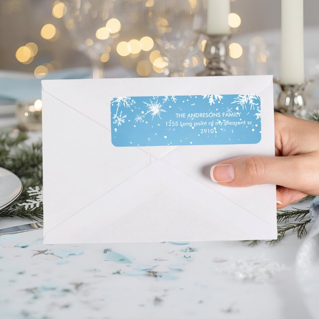 Winter Wonderland Blue Snowflake (Créateur téléchargé)