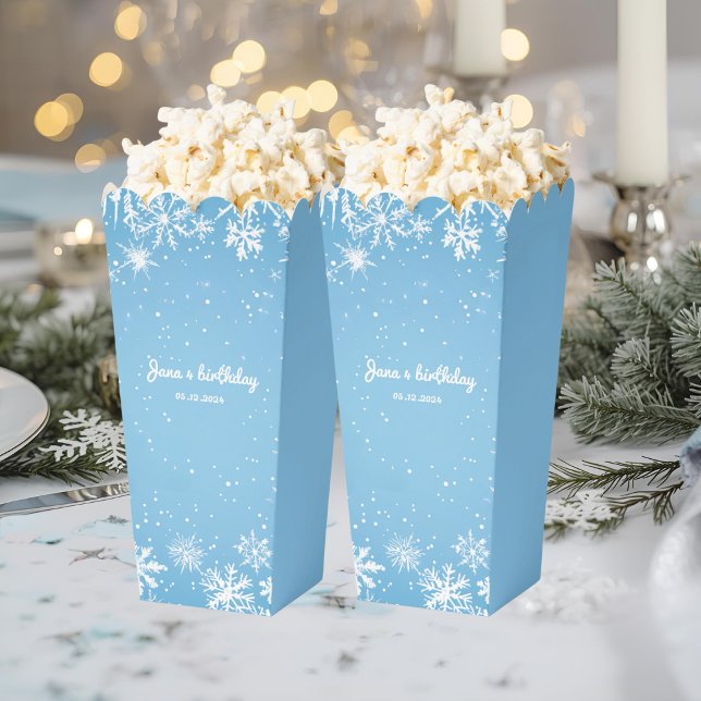 Winter Wonderland Blue Snowflake Favor Box (Creator Uploaded)
