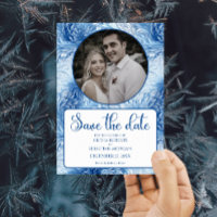 Winter Wonderland Blue Snowflakes Wedding