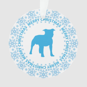 Winter Wonderland Blue & White Snowflake Dog Breed Ornament