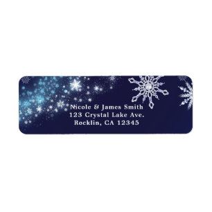 Winter Wonderland Blue & White Sparkies Snowflakes