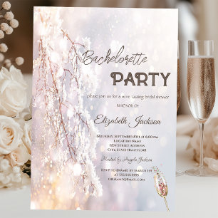 Winter Wonderland Branches Bachelorette   Invitation