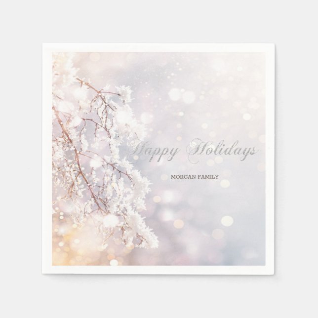Winter Wonderland Branches Napkin (Front)