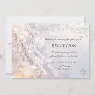 Winter Wonderland Branches Reception Invitation