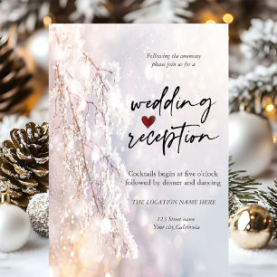 Winter Wonderland Branches Reception Invitation