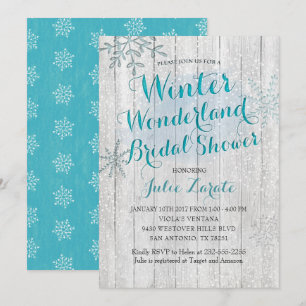 Winter Wonderland Bridal Shower invitation