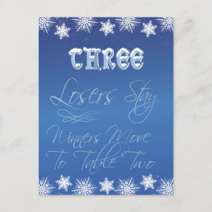 Winter Wonderland Bunco Table Card #3