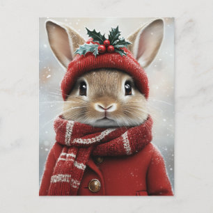 Winter Wonderland Bunny Postcard