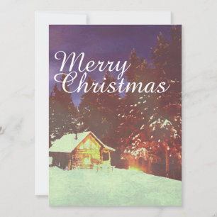 Winter Wonderland Cabin Merry Christmas Cozy