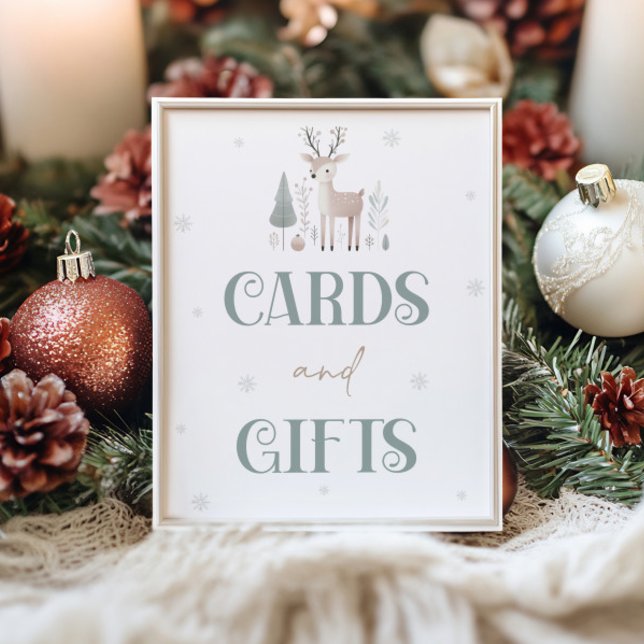Winter Wonderland Card And Gifts Table Sign (Creator Uploaded)
