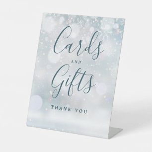 Winter Wonderland Cards And Gifts Pedestal Sign