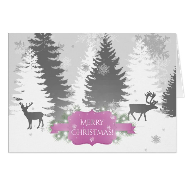 Winter Wonderland Carte de voeux de vacances - Mag (Devant horizontal)