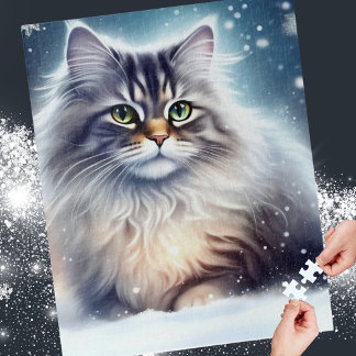 Winter Wonderland Cat Jigsaw Puzzle