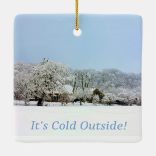winter wonderland ceramic ornament