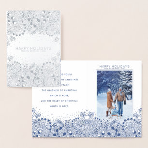 Winter Wonderland Christmas and Holidays Photo Foil Card