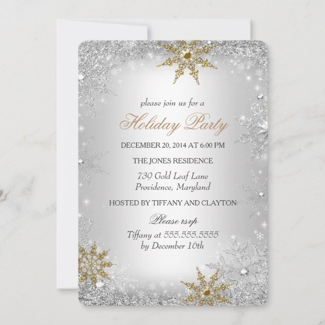 Winter Wonderland Christmas Holiday Party 2 Invitation (Front)