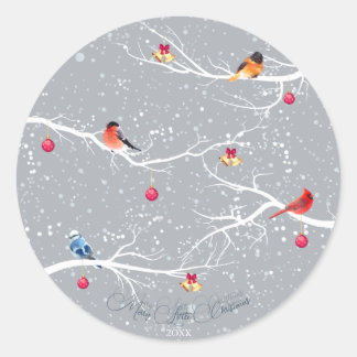 Winter Wonderland Christmas Holidays Classic Round Sticker