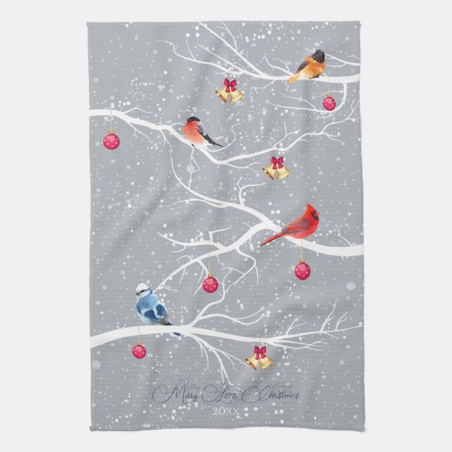 Winter Wonderland Christmas Holidays Kitchen Towel (Vertical)