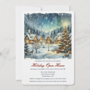 Winter Wonderland Christmas Open House  Invitation