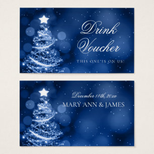 Winter Wonderland Christmas Wedding Drink Voucher
