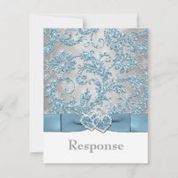 Winter Wonderland Coeurs joints carte RSVP