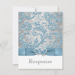Winter Wonderland Coeurs joints carte RSVP