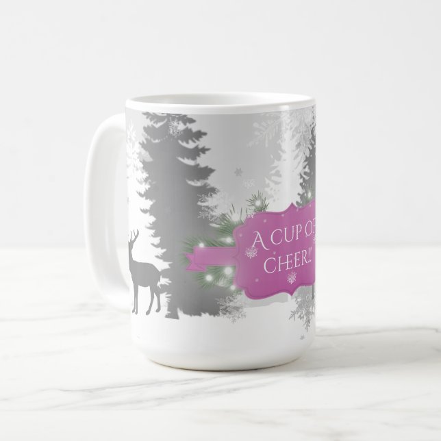 Winter Wonderland Coffee Mug - Magenta (Devant gauche)