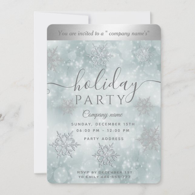 Winter wonderland corporate Holiday party Invitati Invitation (Front)