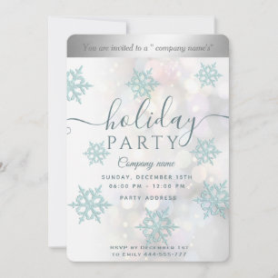 Winter wonderland corporate Holiday party Invitation