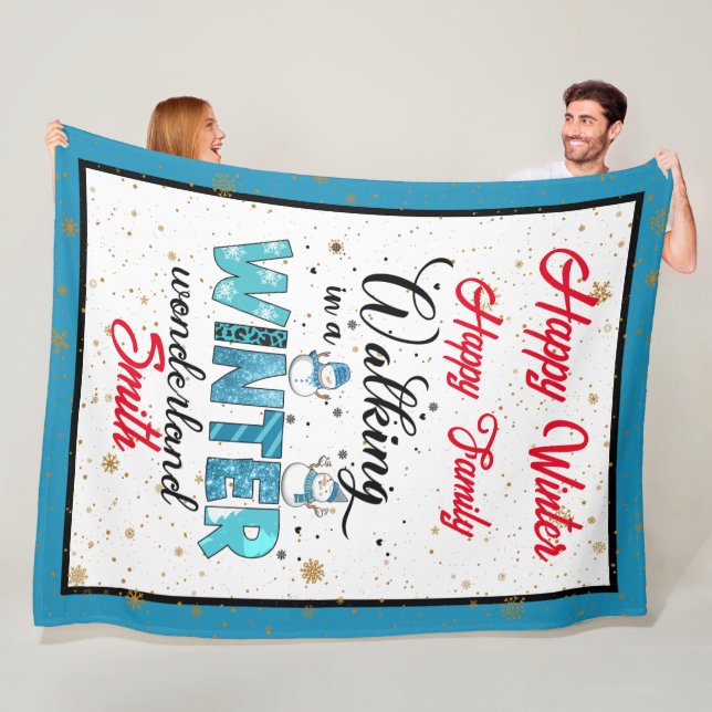 Winter Wonderland Customize Fleece Blanket (In Situ)