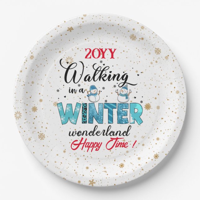 Winter Wonderland Customize Paper Plate (Front)