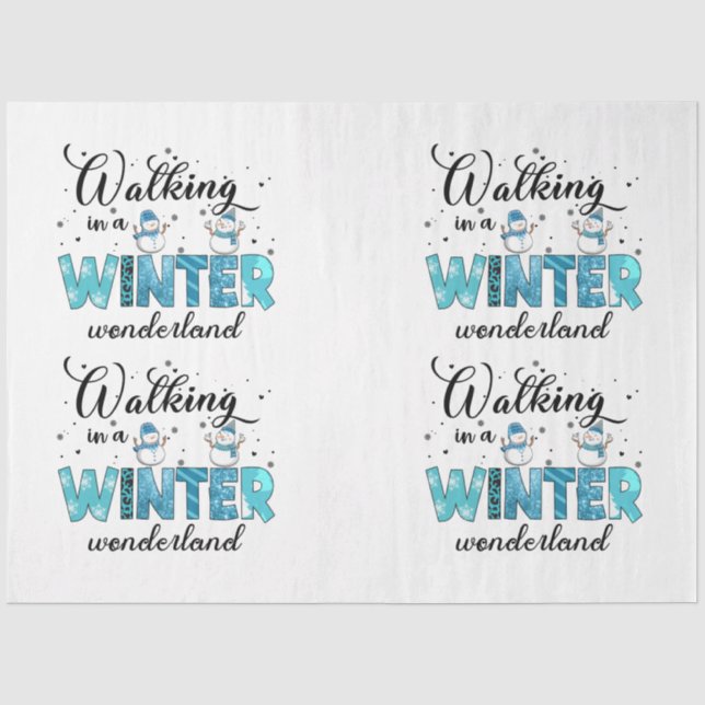 Winter Wonderland Customize Tissue Paper (Front)