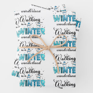 Winter Wonderland Customize Wrapping Paper Sheet
