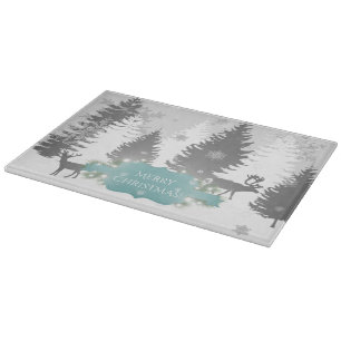 Winter Wonderland Cutting Board - Teal