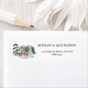 Winter Wonderland Deer Forest Baby shower de neige