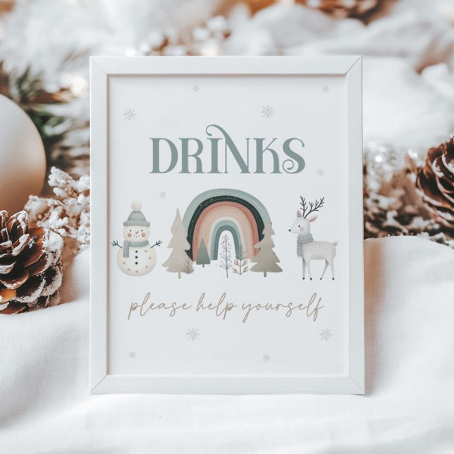 Winter Wonderland Drinks Table Sign (Creator Uploaded)