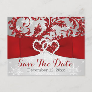 Winter Wonderland Enregistrer la date Carte postal