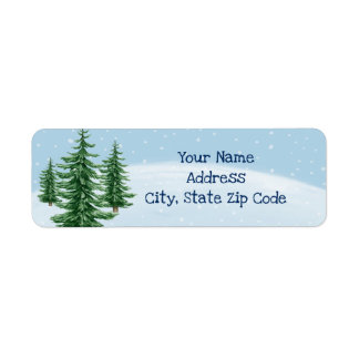 Winter Wonderland Evergreens Adresse de retour Lab