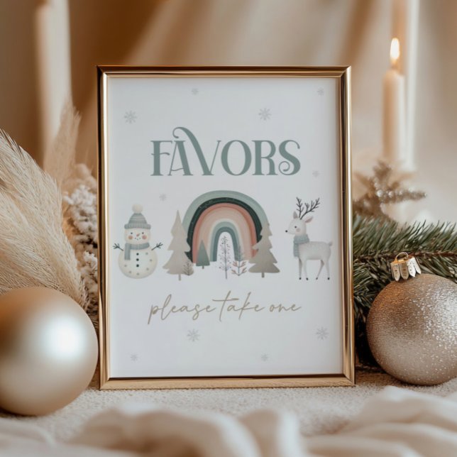 Winter Wonderland Favours Table Sign (Creator Uploaded)