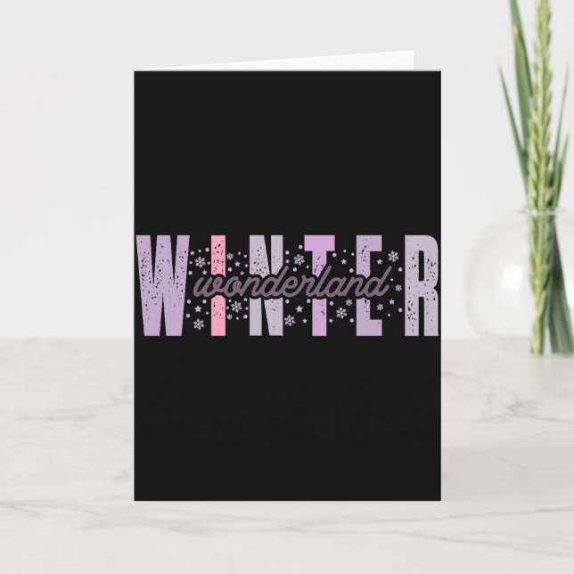 Winter Wonderland Festive Tygraphy Art  Card (Front)