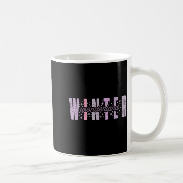 Winter Wonderland Festive Tygraphy Art  Coffee Mug (Right)