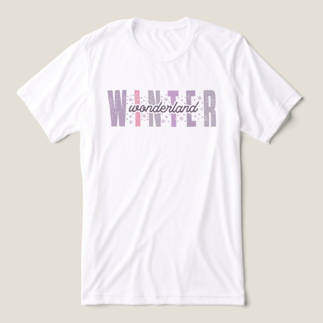Winter Wonderland - Festive Typography Art Tri-Blend Shirt (Design Front)