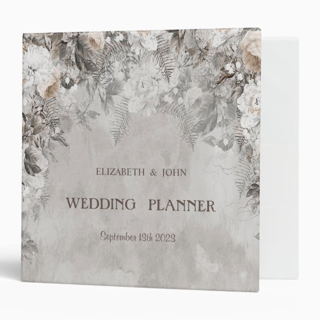 Winter Wonderland Flowers Forest Binder (Front/Inside)