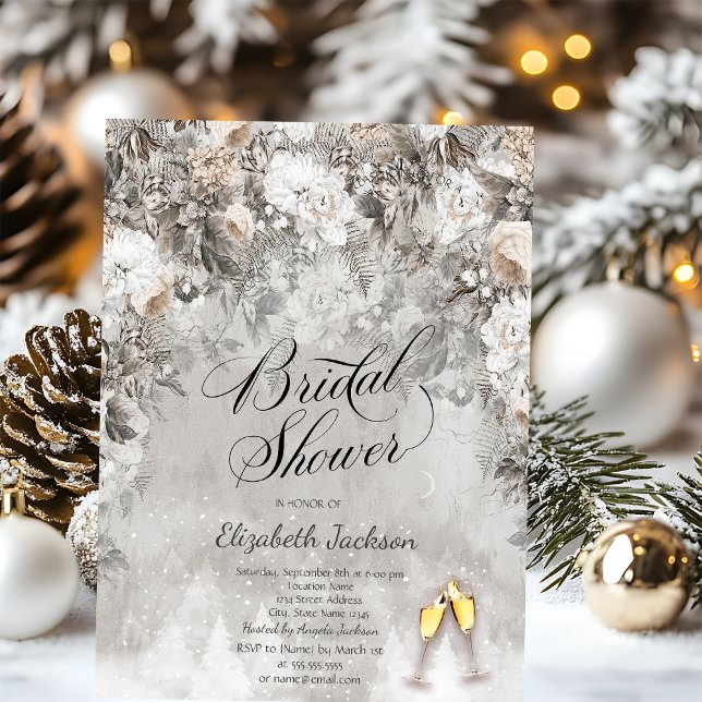 Winter Wonderland Flowers Forest Invitation (Creator Uploaded)