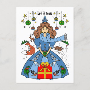 Winter Wonderland for Christmas Postcard