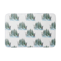 Winter Wonderland Forest Antlers Pine Trees