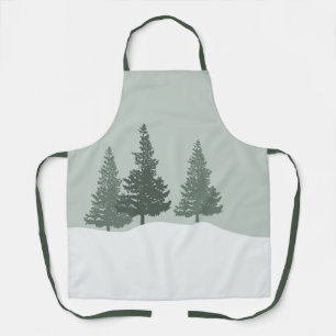 Winter Wonderland Forest Trees  Apron