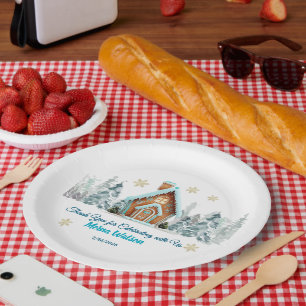 Winter wonderland Gingerbread Paper Plate