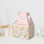 Winter Wonderland Girl Baby Shower Favor Box<br><div class="desc">Our "Winter Wonderland Baby Shower Favour Box" will bring the magic of Christmas to your party. Each favour box is designed with charming Christmas trees that add a touch of sparkle and charm,  making your baby shower an enchanting celebration. Matching items in our Pink Winter Wonderland  Collection.</div>
