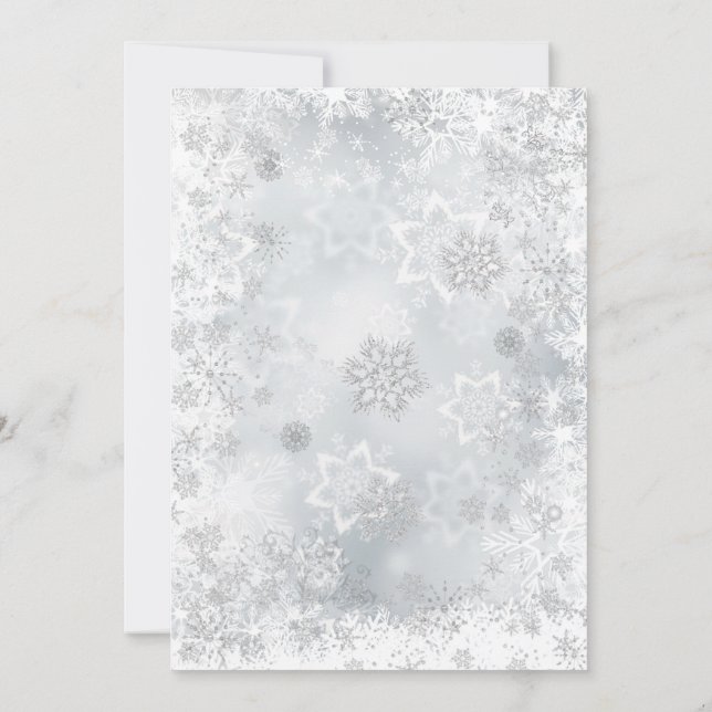 Winter Wonderland Girl Baby shower Invitation rose (Dos)
